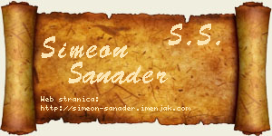 Simeon Sanader vizit kartica